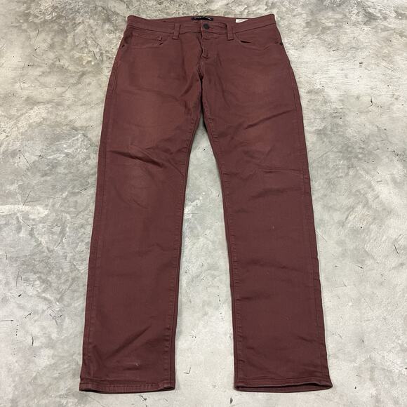 Mavi Jeans Mens 34 Red Pants Marcus Slim Straight Leg Stretch Burgundy 34x32 - Picture 1 of 10